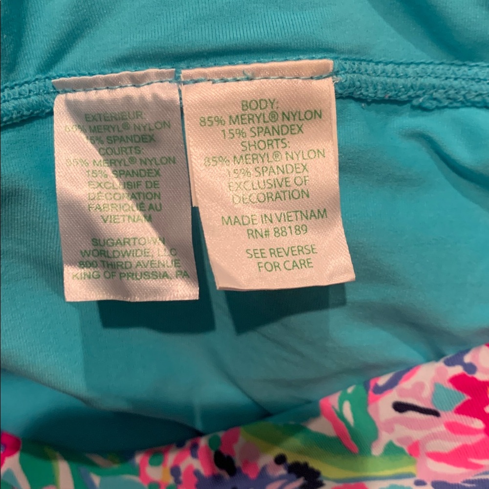 Lilly Pulitzer Luxletic Aila Skort Amalfi Blue Alligator Isle - Picture 5 of 8